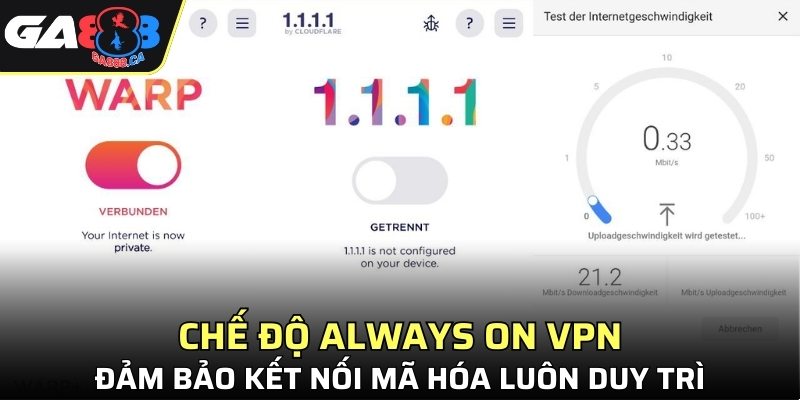 Always On bảo vệ dữ liệu ngay cả khi điện thoại đang kết nối mạng
